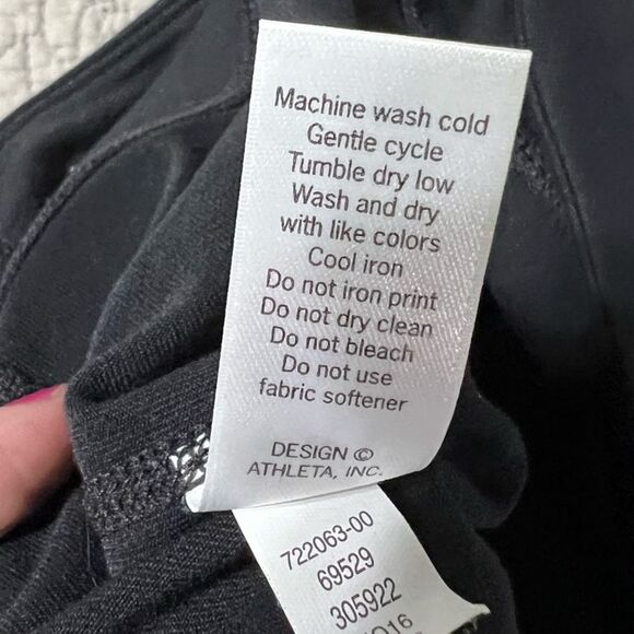 Athleta black crop length cropped workout athletic leggings women's size S - Picture 7 of 7